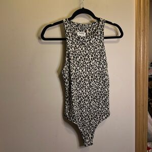 Cheetah high neck body suit